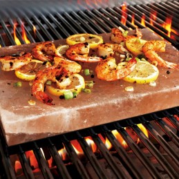 Himalajų druskos plokštė su metaliniu pagrindu 30x20x5cm