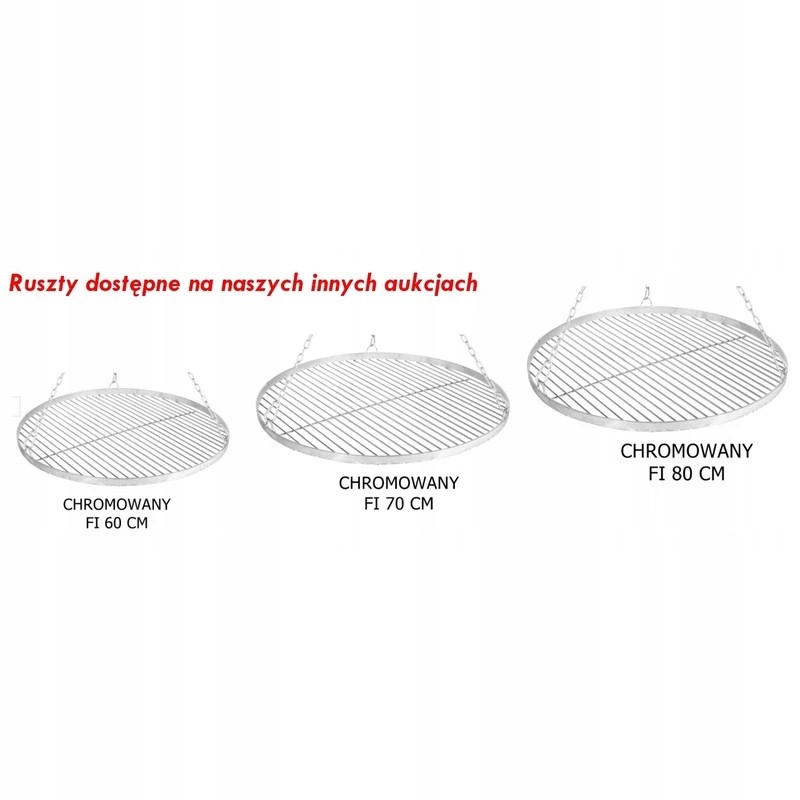 Chromuotos grotelės, skersmuo 80, apvalios, pakabinamos