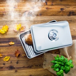 Universalus komplektas: ruda balkono rūkykla su kuro termometru