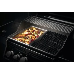 Nerūdijančio plieno keptuvė, perforuotas krepšys Napoleon griliui daržovėms