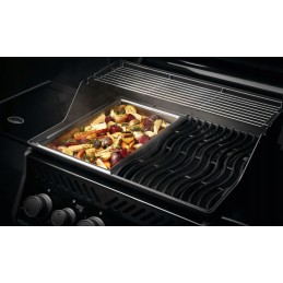 Nerūdijančio plieno keptuvė, perforuotas krepšys Napoleon griliui daržovėms