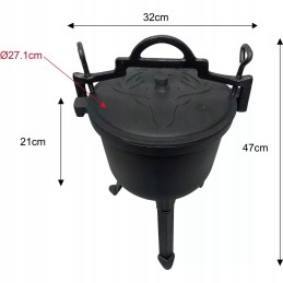 Ketaus medžioklės puodas, 7l