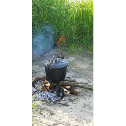 Medžioklinis katilas, emaliuotas ketaus puodas, 8 litrai