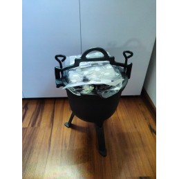 Medžioklinis katilas, emaliuotas ketaus puodas, 8 litrai