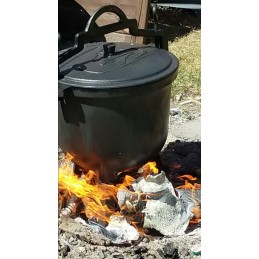 Medžioklinis katilas, emaliuotas ketaus puodas, 8 litrai