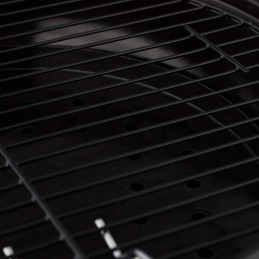 Relaxdays nešiojamas rutulinis grilis, su dangčiu, skanus grilis, piknikas, didelis kepimo paviršius, anglis, ø 36 cm, raudona