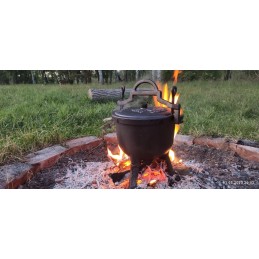 Medžioklės puodo katilas su marmuro danga, 4l!