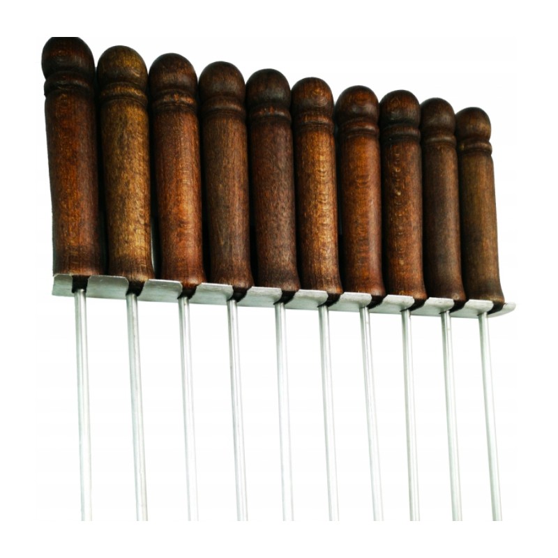 Nerūdijančio plieno laužo pagaliukai, 140 cm, 10 vnt, kabykla