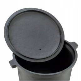 Ketaus medžioklinis virdulys, kepsnys, ketaus puodas, 7l, juodas