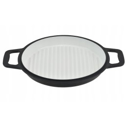 3 viename emaliuotas ketaus puodas, 5 litrai, dangtis, grilio funkcija, ugnies puodas