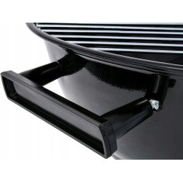 Sodo anglies briketų grilis su ratukais, dangtelis, apvalus, rakinamas, nešiojamas