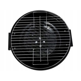 Sodo anglies briketų grilis su ratukais, dangtelis, apvalus, rakinamas, nešiojamas