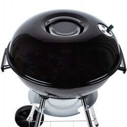 Portable charcoal garden grill with cover