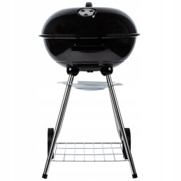 Portable charcoal garden grill with cover