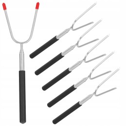 10x lazdelės teleskopinės stiebo šakutės laužavietės šakės laužo lazda griliui