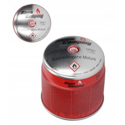 Dujų kasetė 190g dujinė viryklei Planika, Alpen camping x36 lutlamps