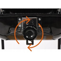 Anglies kepsninė su dangteliu ir medinėmis lentynomis, 45x40cm