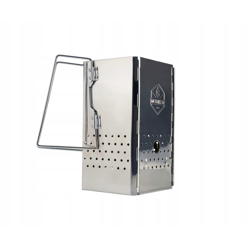 Mcbrikett sulankstomas nerūdijančio plieno židinys su nešiojimo krepšiu