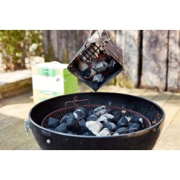 Mcbrikett sulankstomas nerūdijančio plieno židinys su nešiojimo krepšiu