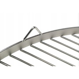 Apvalios nerūdijančio plieno grotelės grilio židiniui, 70 cm