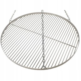 Apvalios nerūdijančio plieno grotelės grilio židiniui, 70 cm