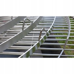 Apvalios nerūdijančio plieno grotelės grilio židiniui, 70 cm