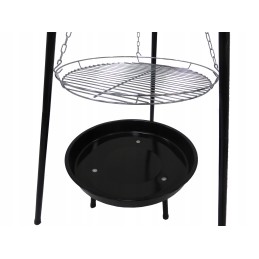 ⭐ Sodo kepsninė su anglimis, stabilus trikojis, 2 viename laužavietė ⭐