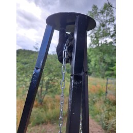 ⭐ Sodo kepsninė su anglimis, stabilus trikojis, 2 viename laužavietė ⭐