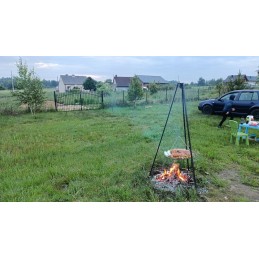 ⭐ Sodo kepsninė su anglimis, stabilus trikojis, 2 viename laužavietė ⭐