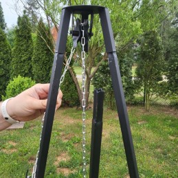 ⭐ Sodo kepsninė su anglimis, stabilus trikojis, 2 viename laužavietė ⭐