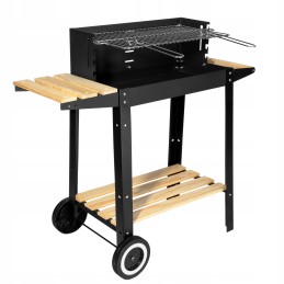 ⭐⭐Sodo anglies kepsninė ant ratų, didelė, 2 lentynos, grotelės BBQ briketams⭐⭐