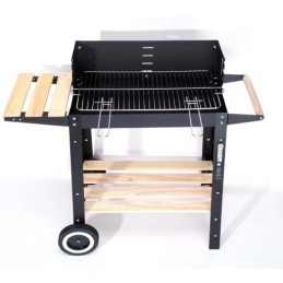 ⭐⭐Sodo anglies kepsninė ant ratų, didelė, 2 lentynos, grotelės BBQ briketams⭐⭐