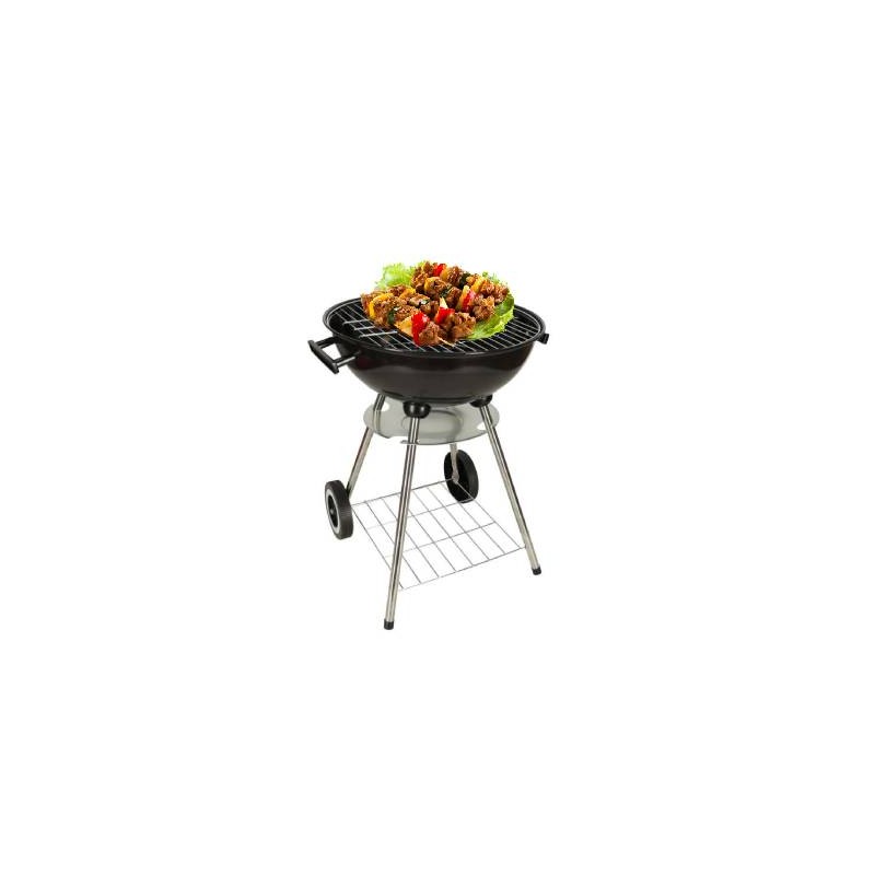 Garden grill portable charcoal grill large cover grate ash pan shelf