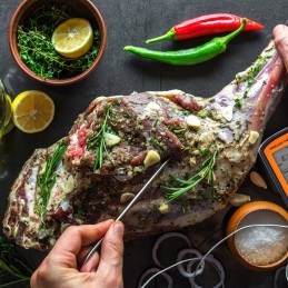 Belaidis mėsos rūkymo termometras su 2 zondais