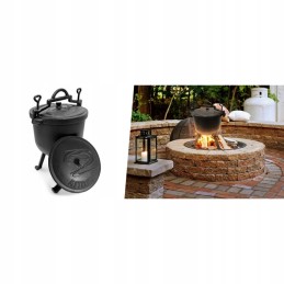 Ketaus emaliuotas medžioklės puodas troškiniams, 4 litrai