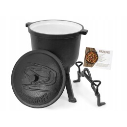 Ketaus emaliuotas medžioklės puodas troškiniams, 4 litrai