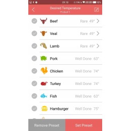 Bbq ibt 2x bluetooth termometras mėsai kepti