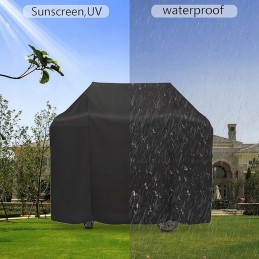 Juodas grilio dangtis 129x107x45 cm