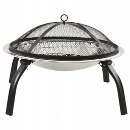 Vidaxl 2-in-1 laužavietė ir grilis, su pokeriu, 56x56x49 cm, plieninis