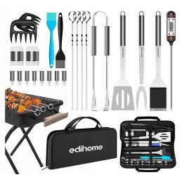 Priedų rinkinys kepsninės priedai kepsninės reikmenys plieninių žnyplių dėklas