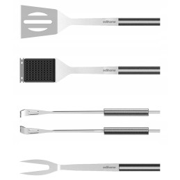 Priedų rinkinys kepsninės priedai kepsninės reikmenys plieninių žnyplių dėklas