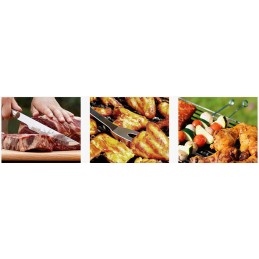 Priedų rinkinys kepsninės priedai kepsninės reikmenys plieninių žnyplių dėklas