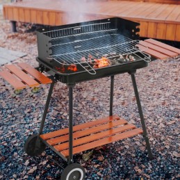 Grilis su anglimis su lentynomis, grotelės 53x33cm