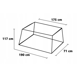 Dangtis + dėklas sodui, dujinis grilis - XXL dydis