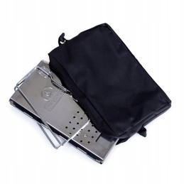 Mcbrikett sulankstomas nerūdijančio plieno židinys su nešiojimo krepšiu