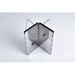 Mcbrikett sulankstomas nerūdijančio plieno židinys su nešiojimo krepšiu