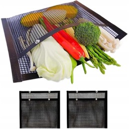 2x kott korduvkasutatavaid võrgust grillkotte 27x25cm