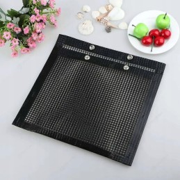 2x bag of mesh grill bags grill 27x25cm reusable