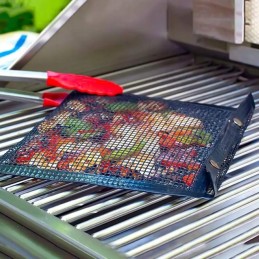 2x kott korduvkasutatavaid võrgust grillkotte 27x25cm