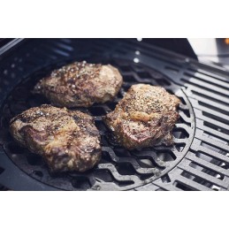 Ketaus grotelės kepsniams perjungti grotelių galus